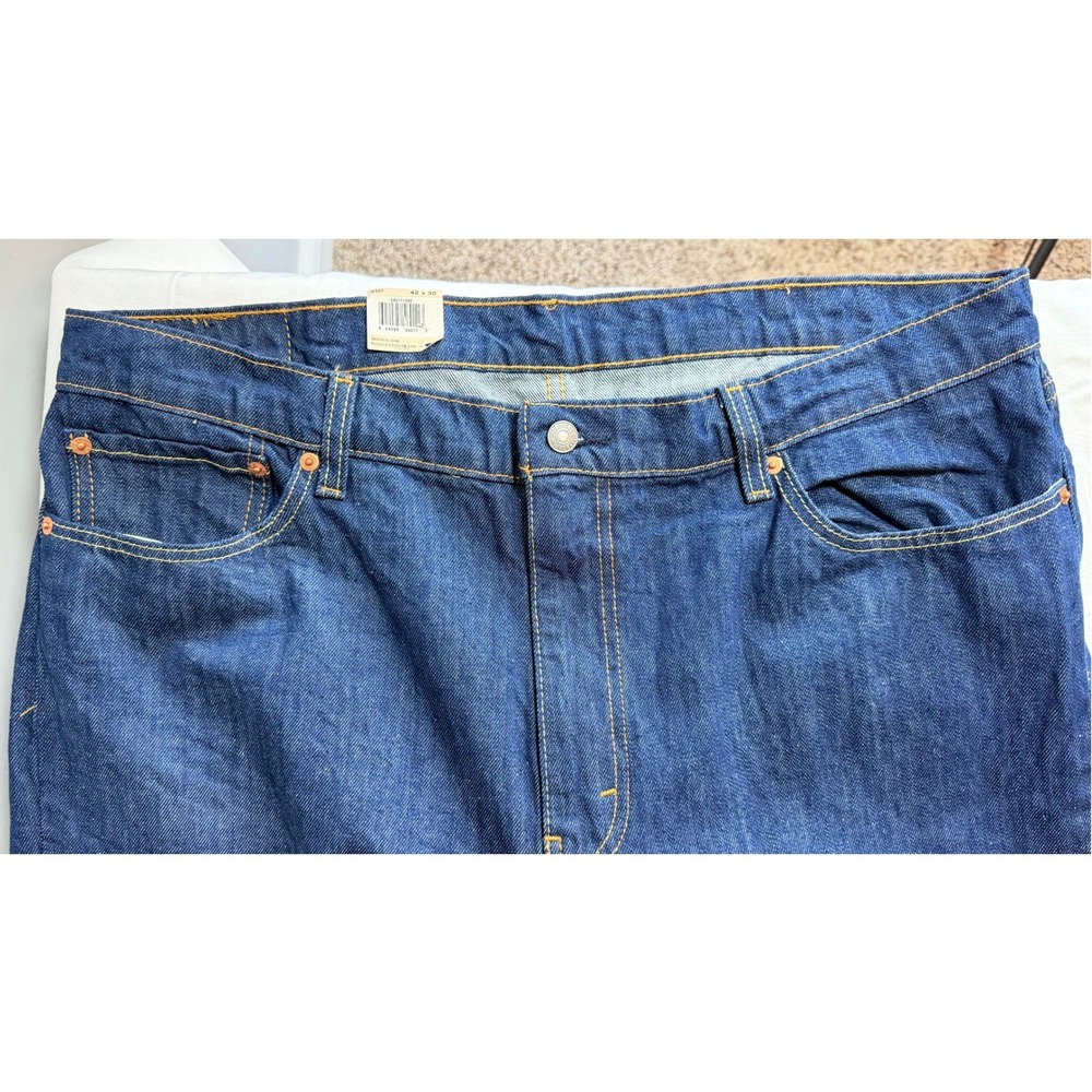 Levis 511 Slim Fit Dark Wash Indigo Denim Jeans Mens 42x30 NWT - Picture 3 of 8